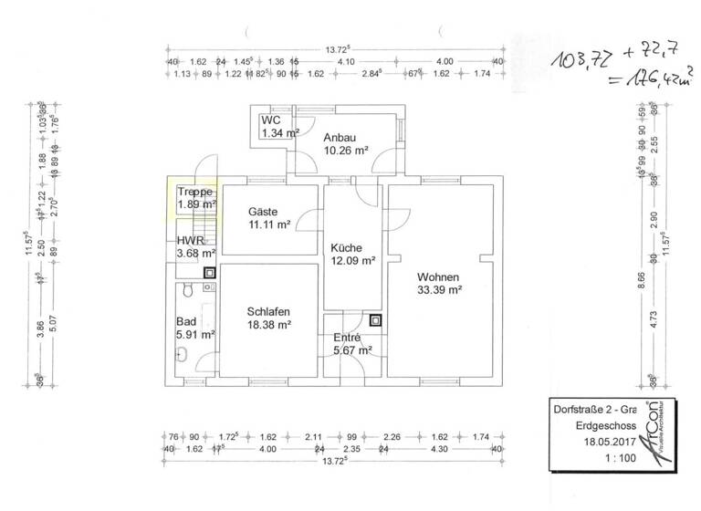 Einfamilienhaus zum Kauf provisionsfrei 99.000 € 6 Zimmer 176 m² 647 m² Grundstück Sewekower Dorfstraße 2 Sewekow Wittstock 16909