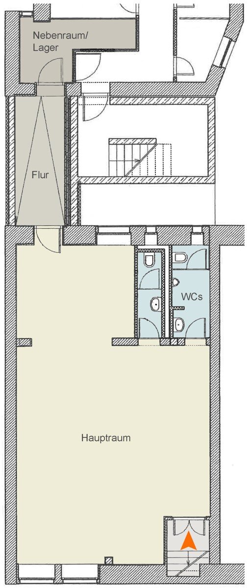 Bürofläche zur Miete 750 € 1 Zimmer 75 m²<br/>Bürofläche Bernhard-Nocht-Straße 89-91 St.Pauli Hamburg 20359