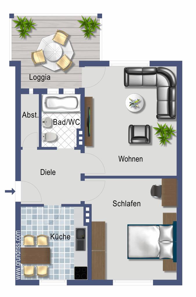 Wohnung zum Kauf provisionsfrei 219.000 € 2 Zimmer 55,6 m²<br/>Wohnfläche 1.<br/>Geschoss Hassels Düsseldorf 40599