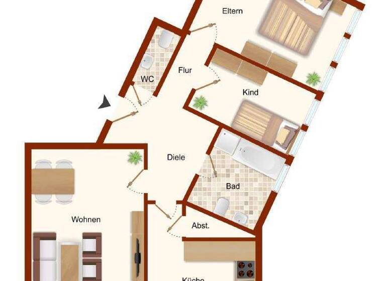 Wohnung zum Kauf 177.000 € 3 Zimmer 90 m² Stadtmitte Mönchengladbach 41061