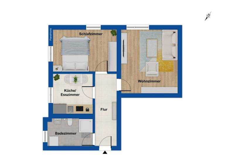 Wohnung zum Kauf 215.000 € 2 Zimmer 46,4 m² 2. Geschoss Innenstadt Augsburg 86152