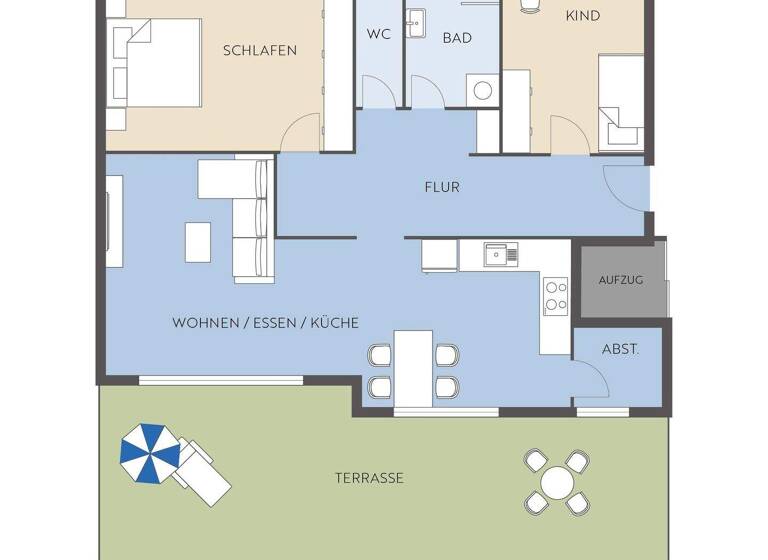 Wohnung zum Kauf - Erstbezug provisionsfrei 499.000 € 3,5 Zimmer 108 m² EG Erbach 89155