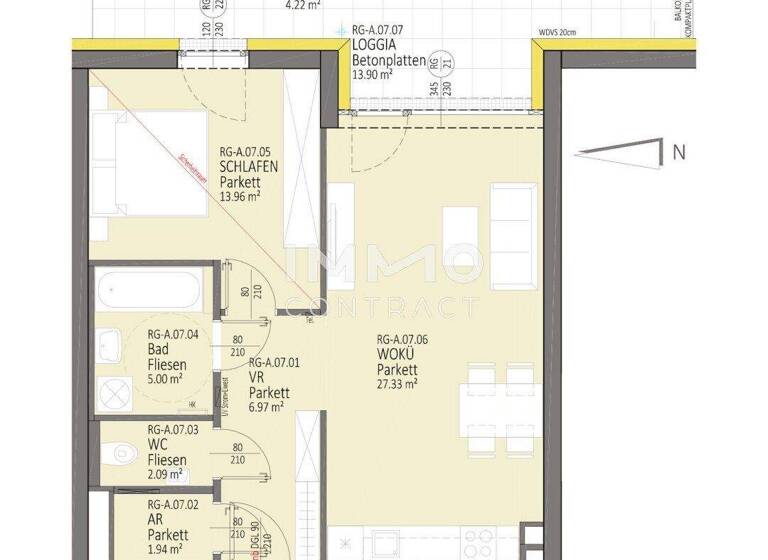 Wohnung zur Miete 764 € 2 Zimmer 57,3 m² Waldegg Linz 4020