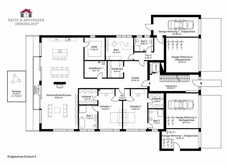 Wohnung zum Kauf 4.698.000 € 4 Zimmer 309 m² EG Othmarschen Hamburg 22605