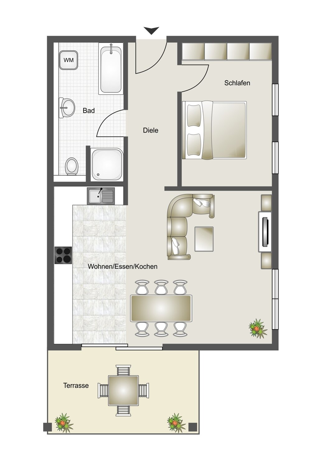 Wohnung zum Kauf 319.000 € 2 Zimmer 65,8 m²<br/>Wohnfläche Gundelfingen Gundelfingen an der Donau 89423