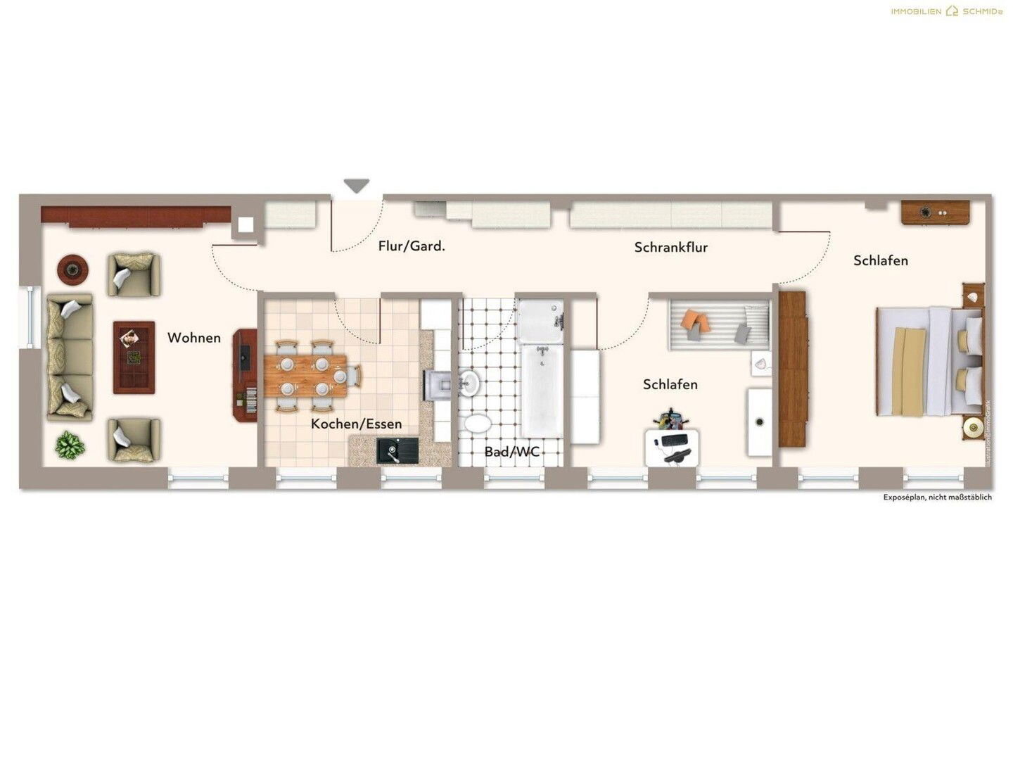 Wohnung zur Miete 870 € 3,5 Zimmer 88 m²<br/>Wohnfläche EG<br/>Geschoss 01.01.2025<br/>Verfügbarkeit Schussenrieder Straße 62 Bad Buchau Bad Buchau 88348