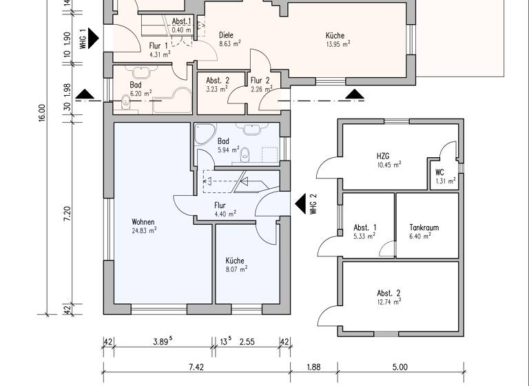 Mehrfamilienhaus zum Kauf 449.000 € 7 Zimmer 194,5 m² 793 m² Grundstück Habenhausen Bremen 28279