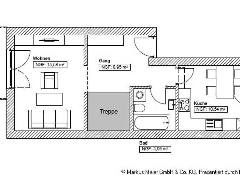 Wohnung zur Miete 700 € 2 Zimmer 76,5 m²<br/>Wohnfläche 1.<br/>Geschoss ab sofort<br/>Verfügbarkeit Niederndorf Waldkraiburg 84478
