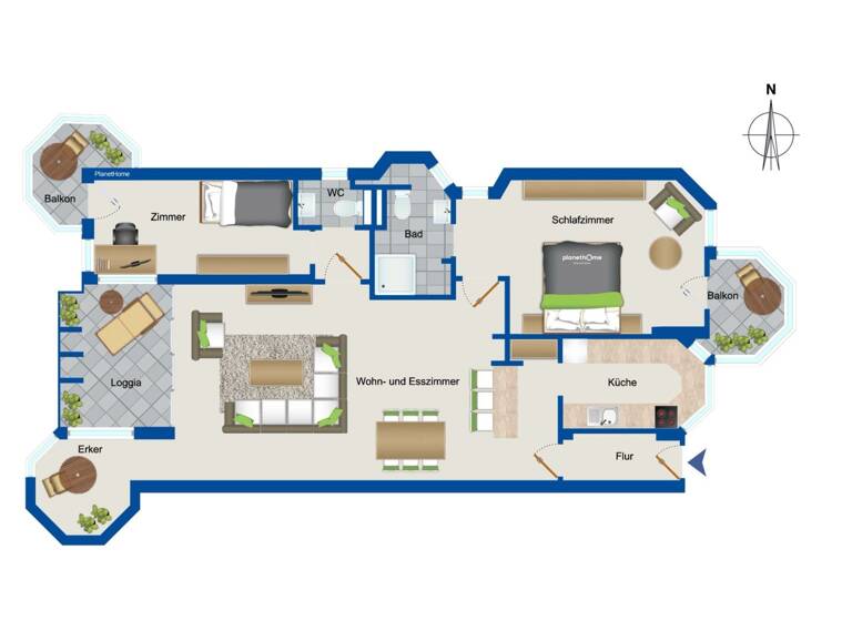 Wohnung zum Kauf 299.000 € 3 Zimmer 95,5 m² Aachen 52074