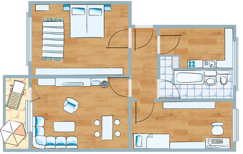 Wohnung zur Miete 339 € 3 Zimmer 59,5 m²<br/>Wohnfläche 2.<br/>Geschoss 01.02.2025<br/>Verfügbarkeit Thüringer Straße 134b Altstadt Brandenburg 14770