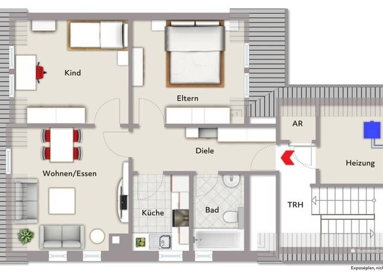 Wohnung zur Miete 700 € 3 Zimmer 82 m²<br/>Wohnfläche 2.<br/>Geschoss ab sofort<br/>Verfügbarkeit Rothenburg Rothenburg 91541