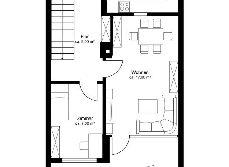 Reihenmittelhaus zum Kauf 395.000 € 4 Zimmer 110 m² 239 m² Grundstück Lurup Hamburg 22547