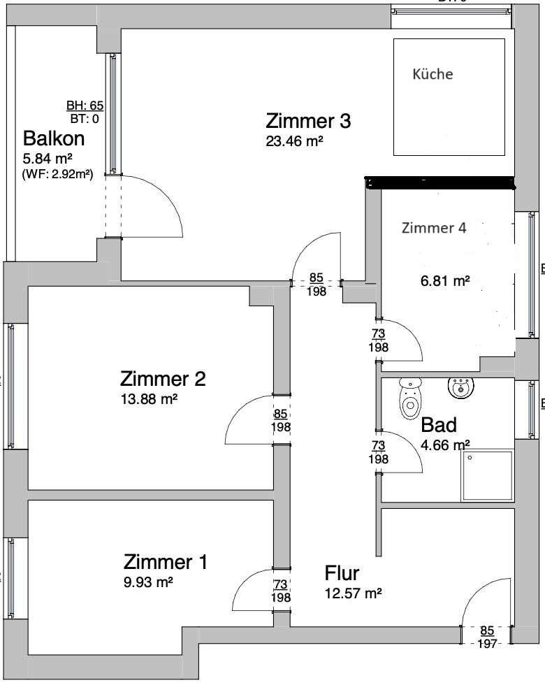 Studio zur Miete 1.743 € 4 Zimmer 74 m²<br/>Wohnfläche Lankwitz Berlin 12247