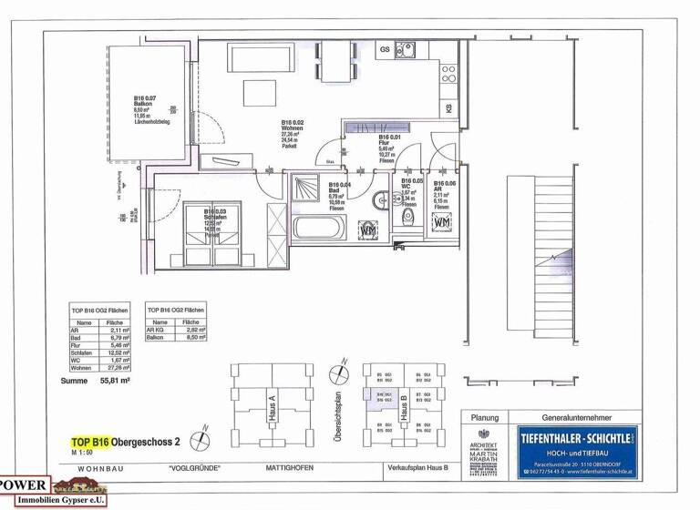 Wohnung zum Kauf 213.200 € 2 Zimmer 55,8 m² 2. Geschoss Mattighofen 5230