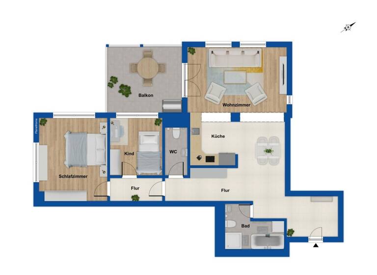 Wohnung zum Kauf 479.000 € 3 Zimmer 97,4 m² 1. Geschoss Loschwitz/Wachwitz Dresden 01326