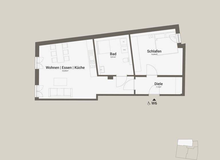 Wohnung zum Kauf 549.000 € 2 Zimmer 66 m² 3. Geschoss Annastrasse 17 Innenstadt Augsburg 86150