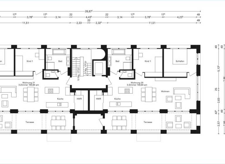 Penthouse zur Miete 1.539 € 3 Zimmer 102 m² Geschoss 6/7 frei ab 15.04.2026 Johann-Georg-Fahr-Straße 27 Gottmadingen 78244