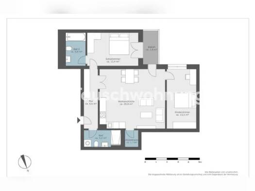 Wohnung zur Miete Tauschwohnung 1.000 € 3 Zimmer 77 m² 1. Geschoss Arheilgen Darmstadt 64291