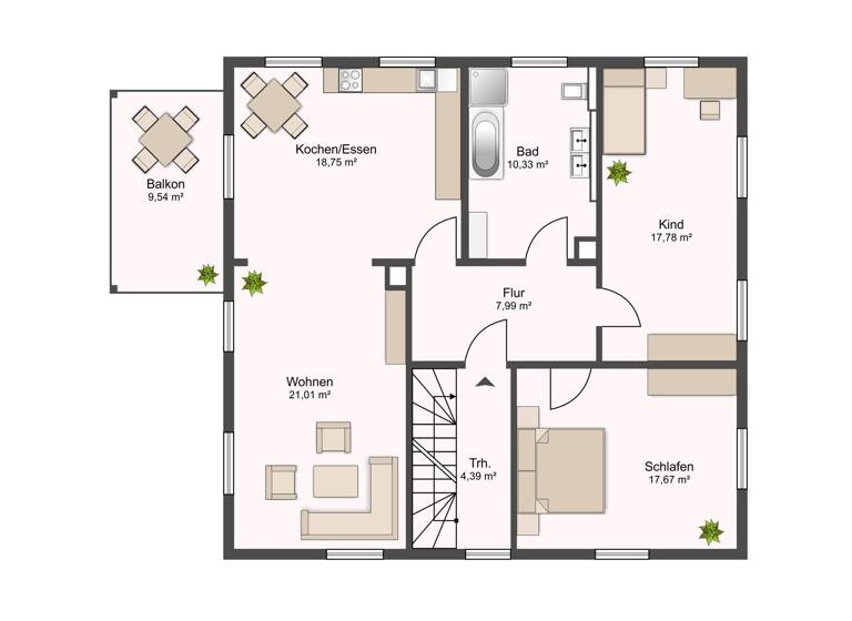Wohnung zum Kauf 195.000 € 3 Zimmer 100 m²<br/>Wohnfläche 2.<br/>Geschoss Leuzendorf Schrozberg 74575