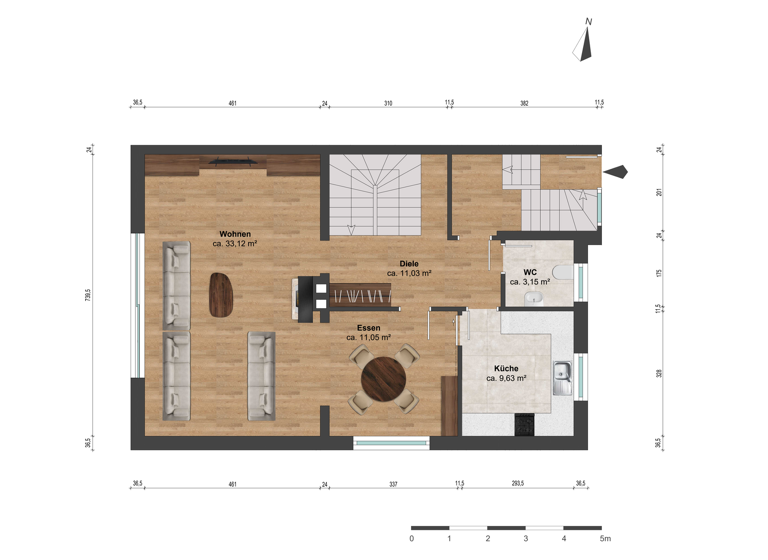 Terrassenwohnung zum Kauf provisionsfrei 770.000 € 5 Zimmer 140 m² frei ab sofort Perlbergweg 44 a Sasel Hamburg 22393