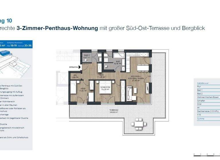 Penthouse zum Kauf - Erstbezug provisionsfrei 1.189.000 € 3 Zimmer 98,5 m² 2. Geschoss Krailling 82152