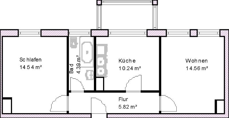 Wohnung zur Miete 396 € 2 Zimmer 49,6 m²<br/>Wohnfläche 2.<br/>Geschoss Schilfbreite 54 Schilfbreite Magdeburg 39120