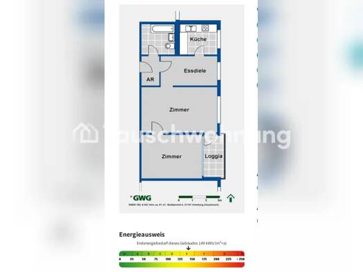 Wohnung zur Miete Tauschwohnung 501 € 2 Zimmer 62 m² 6. Geschoss Hausbruch Harburg 21147
