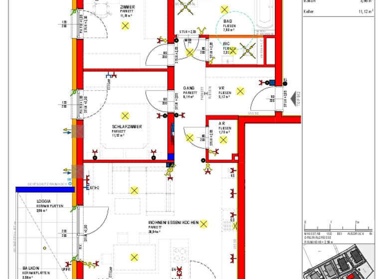 Wohnung zur Miete - Erstbezug 895 € 3 Zimmer 74,6 m² 2. Geschoss Berta-Brader-Weg Ried im Innkreis 4910