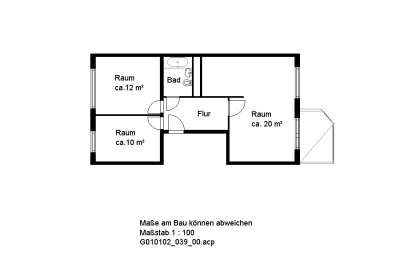 Wohnung zur Miete 335 € 3 Zimmer 57,7 m²<br/>Wohnfläche 5.<br/>Geschoss Weißenfelser Str. 44 Silberhöhe Halle (Saale) 06132