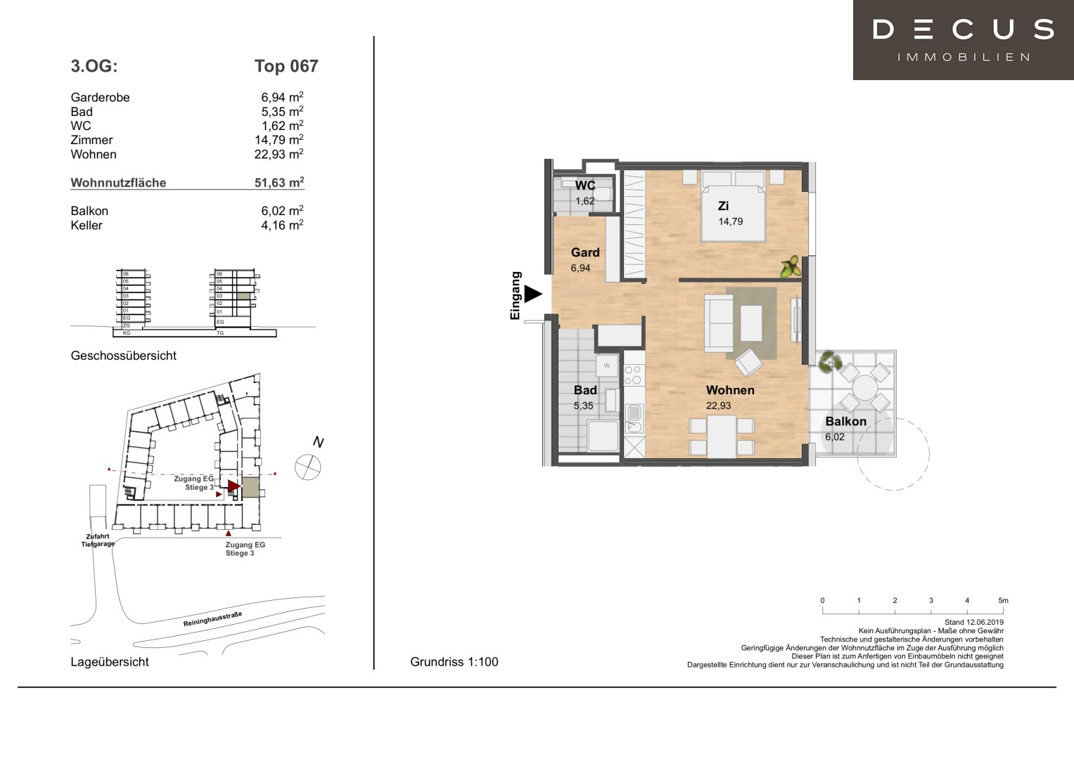 Wohnung zur Miete 553 € 2 Zimmer 51,6 m²<br/>Wohnfläche 3.<br/>Geschoss Eggenberg Graz 8020