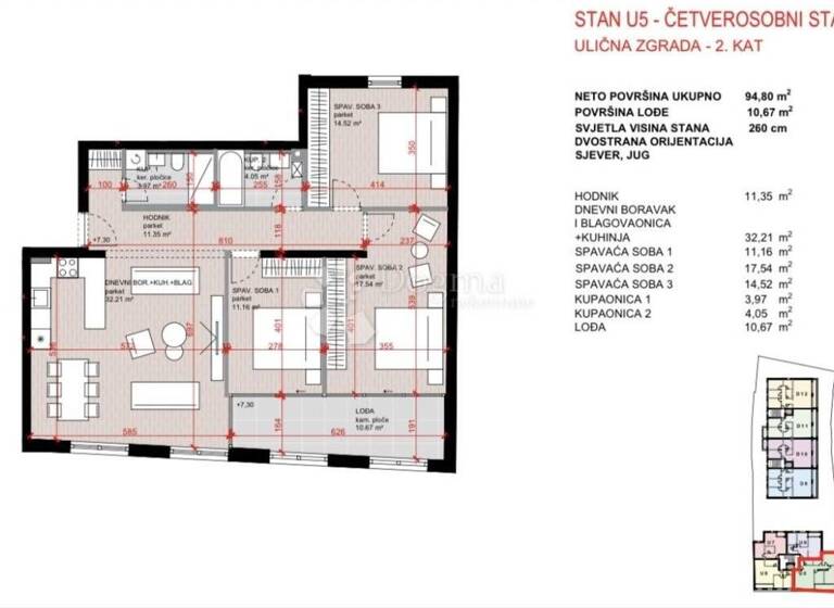 Wohnung zum Kauf 760.738 € 4 Zimmer 102 m² 2. Geschoss Masiceva - Dobri dol