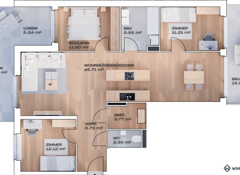 Wohnung zum Kauf - Erstbezug 499.500 € 4 Zimmer 101 m² Brunhildstraße 9 St. Valentin 4300