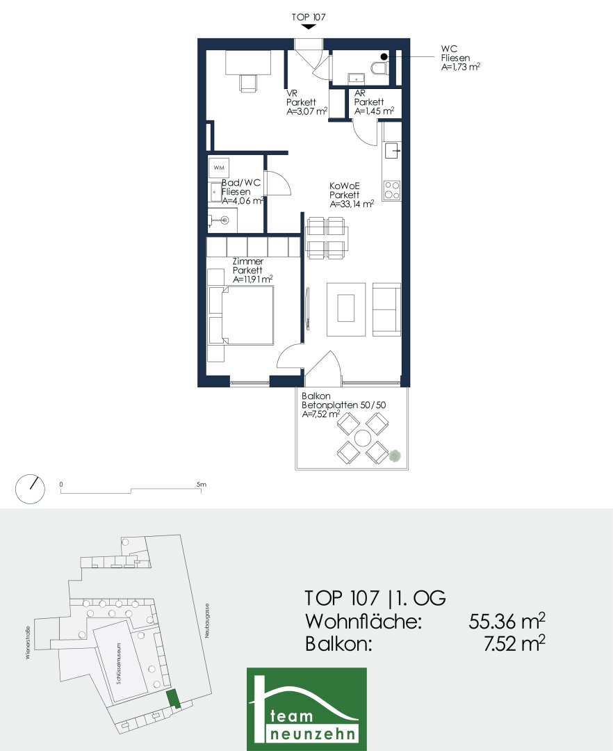 Wohnung zur Miete 642 € 2 Zimmer 55,4 m²<br/>Wohnfläche 1.<br/>Geschoss Neubaugasse 41 Lend Graz 8020