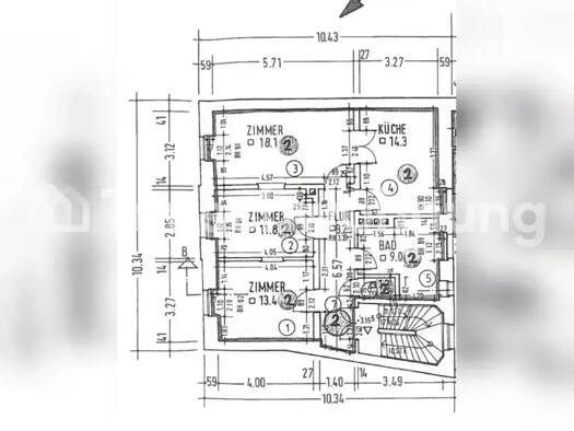 Wohnung zur Miete Tauschwohnung 1.550 € 3 Zimmer 77 m² 1. Geschoss Nordend-Ost Frankfurt am Main 60316