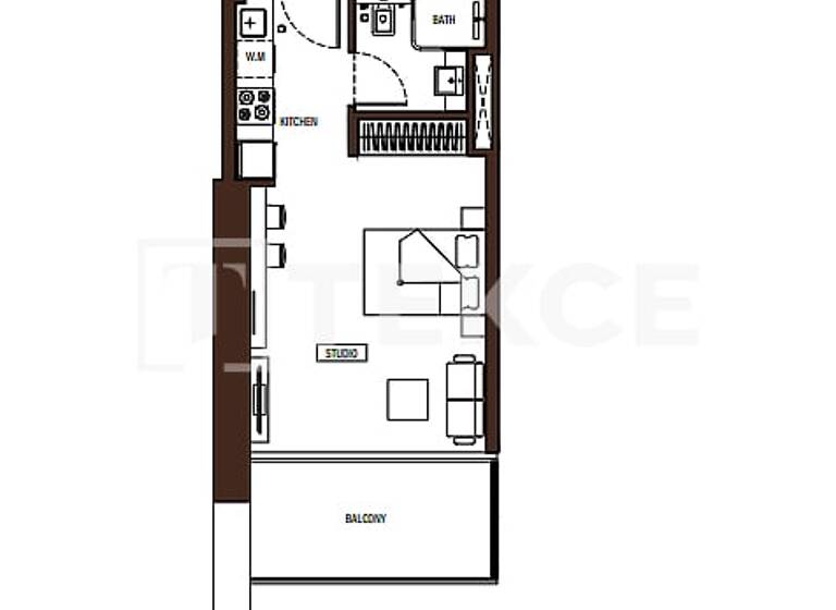 Studio zum Kauf 333.000 € 2 Zimmer 77 m² 19. Geschoss Dubai