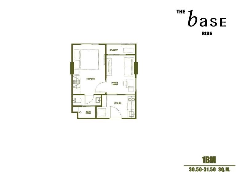 Studio zum Kauf 101.112 € 2 Zimmer 31 m² 7. Geschoss The Base Rise Phuket Mueang Phuket 83110