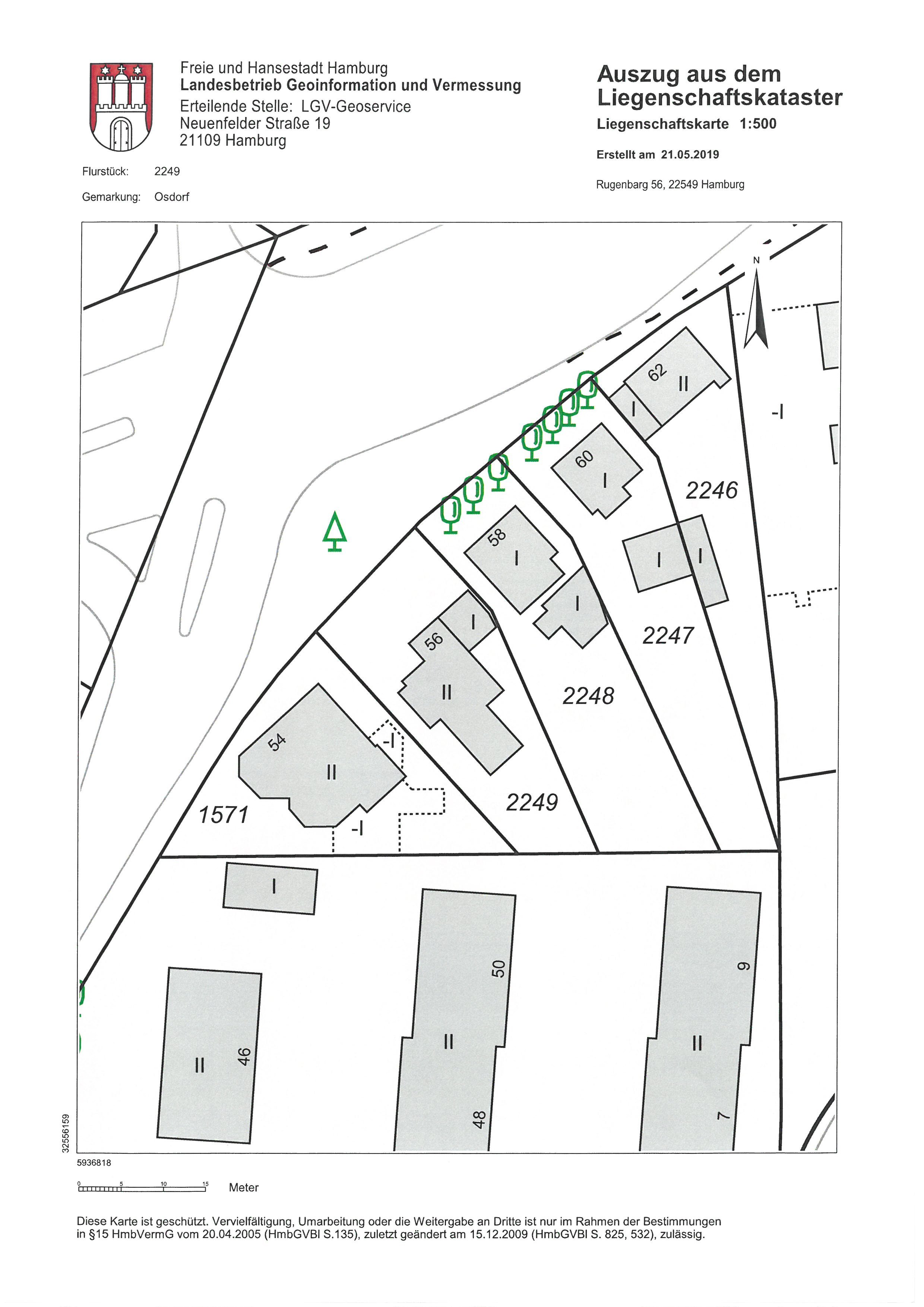 Grundstück zum Kauf provisionsfrei 550.000 € 557 m²<br/>Grundstück Rugenbarg 56 Osdorf Hamburg 22549