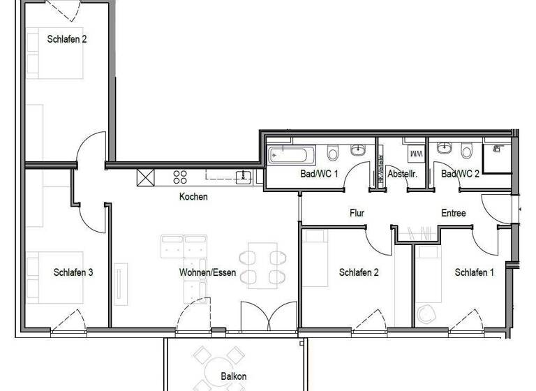 Wohnung zur Miete - Erstbezug 1.990 € 5 Zimmer 120 m² 3. Geschoss Biklenstraße 10 Untertürkheim Stuttgart 70327