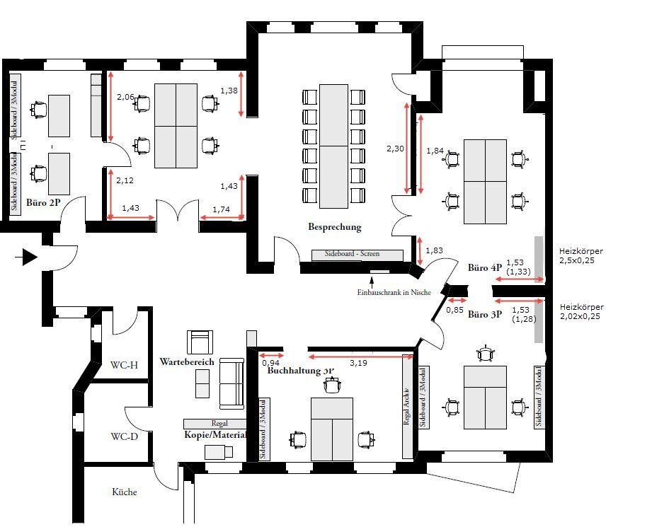 Bürofläche zur Miete provisionsfrei 5.193,58 € 6 Zimmer 243 m²<br/>Bürofläche Wilmersdorf Berlin 10707