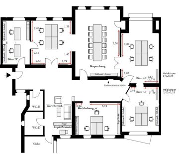 Bürofläche zur Miete provisionsfrei 5.193,58 € 6 Zimmer 243 m² Bürofläche Wilmersdorf Berlin 10707