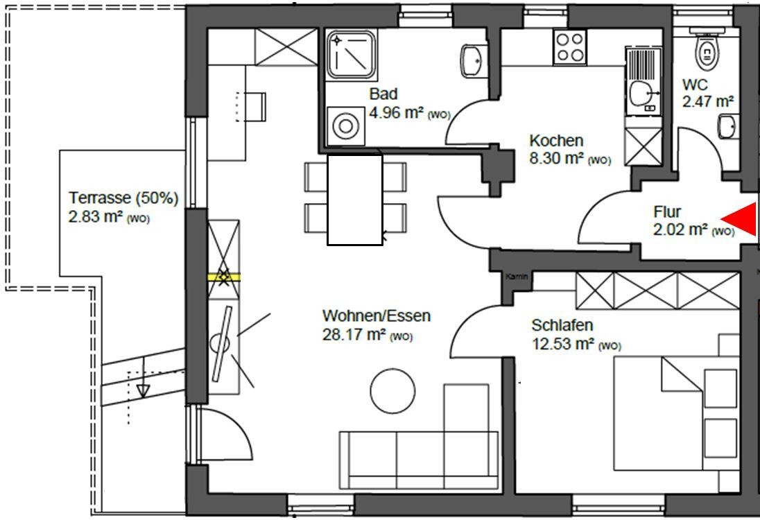 Wohnung zur Miete 740 € 2 Zimmer 61 m²<br/>Wohnfläche EG<br/>Geschoss 01.02.2025<br/>Verfügbarkeit Badstraße 21 Neumarkt Neumarkt in der Oberpfalz 92318