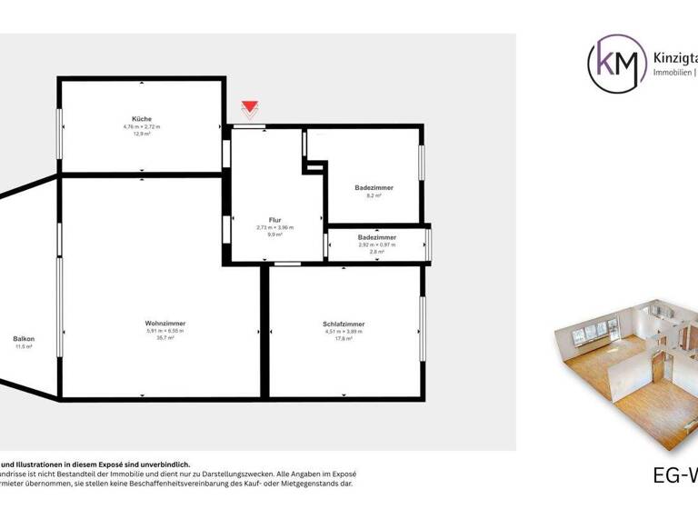 Wohnung zum Kauf als Kapitalanlage geeignet 215.000 € 2 Zimmer 89 m² Salmünster Bad Soden-Salmünster 63628