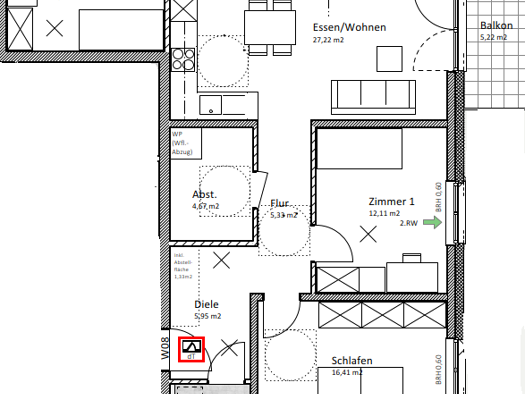 Wohnung zur Miete - Erstbezug 576 € 4 Zimmer 89,9 m² 1. Geschoss frei ab 01.02.2027 Alzey 55232