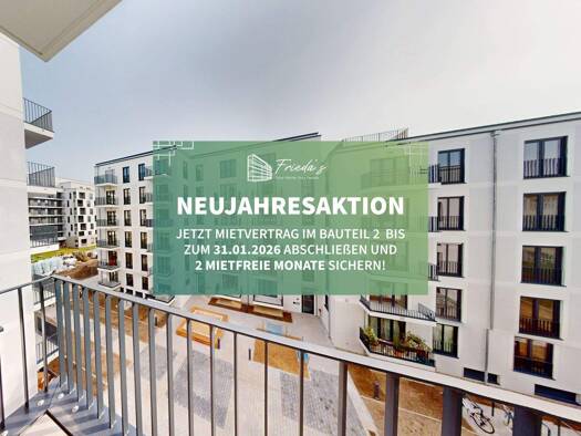 Wohnung zur Miete - Erstbezug 1.575 € 2 Zimmer 61,8 m² 4. Geschoss Friedenauer Höhe 13 Friedenau Berlin 12159