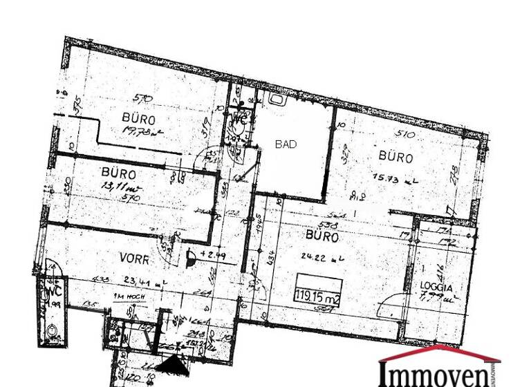 Bürofläche zur Miete provisionsfrei 1.311 € 4 Zimmer Brigittagasse Wien 1200