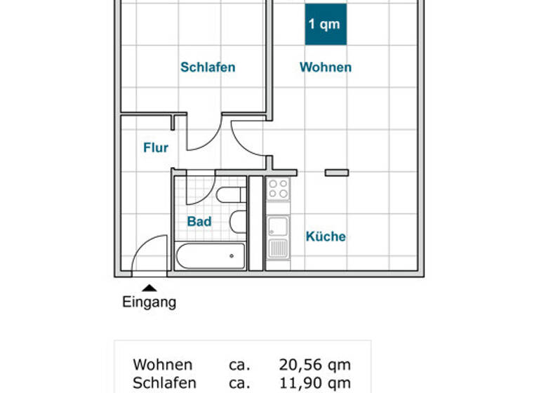 Wohnung zur Miete 402 € 2 Zimmer 50,6 m² 3. Geschoss frei ab 02.05.2026 Berzdorfer Str. 10 Prohlis-Nord Dresden 01239