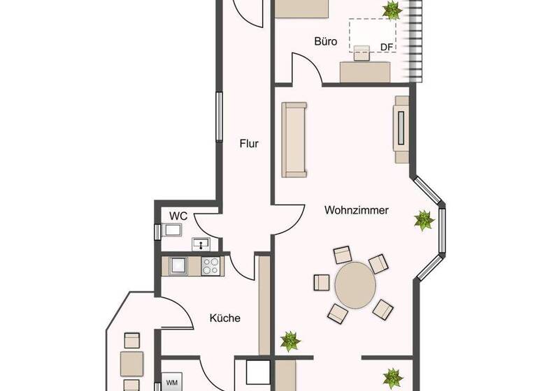 Wohnung zur Miete 1.050 € 3 Zimmer 83 m² 4. Geschoss frei ab 01.03.2026 Senefelderstraße 67 West Stuttgart Stuttgart-West 70176