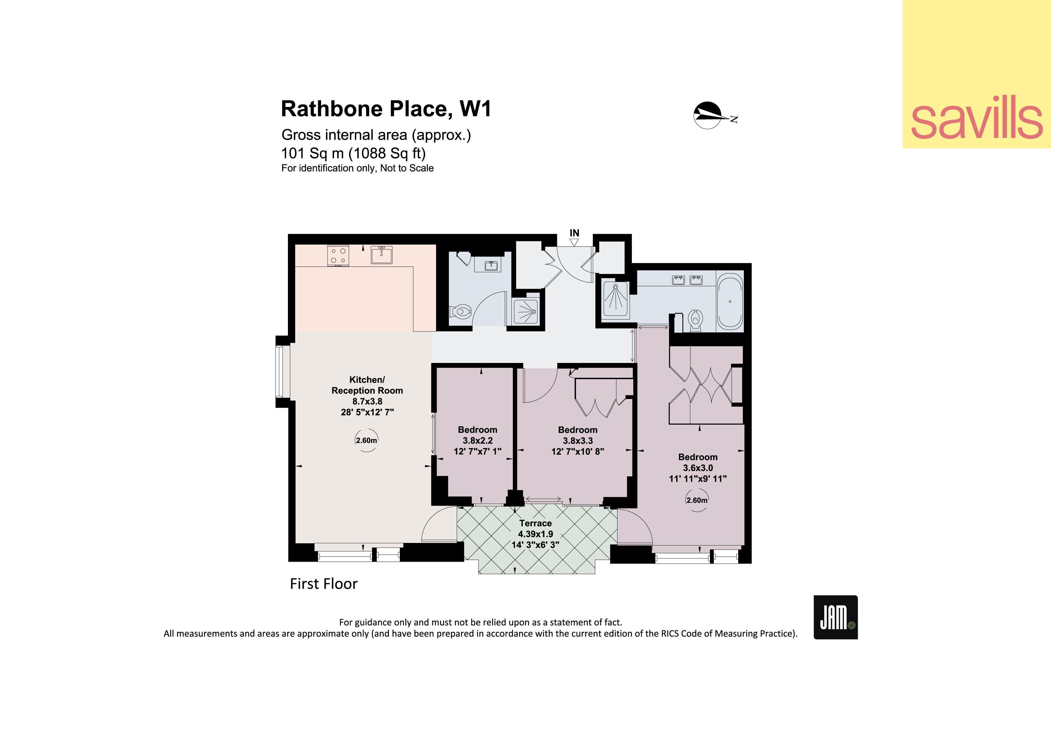 Wohnung zum Kauf provisionsfrei 2.700.068 € 4 Zimmer 101,1 m²<br/>Wohnfläche RATHBONE PLACE 37 London W1T 1JN