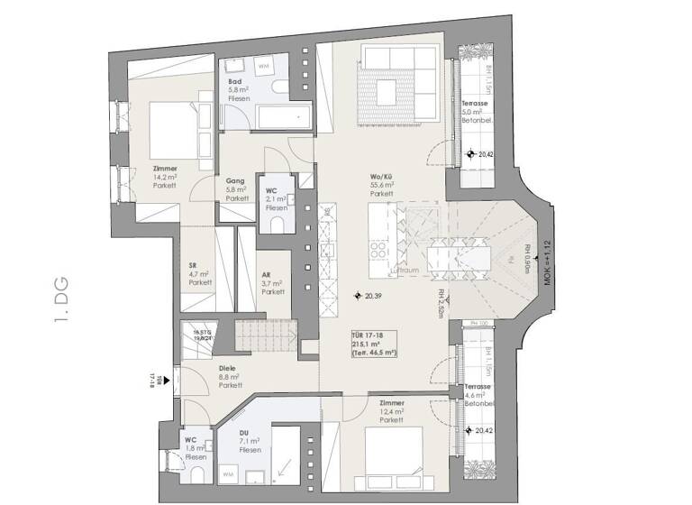 Wohnung zum Kauf 2.770.000 € 5 Zimmer 215 m² frei ab sofort Wien 1030