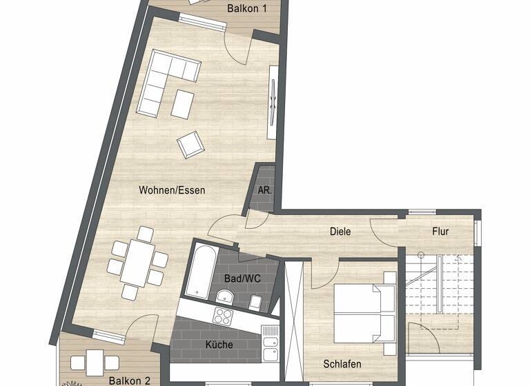 Wohnung zum Kauf 290.000 € 2,5 Zimmer 80 m²<br/>Wohnfläche Gundholzen Gaienhofen 78343